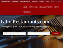 Tablet Screenshot of latin-restaurants.com